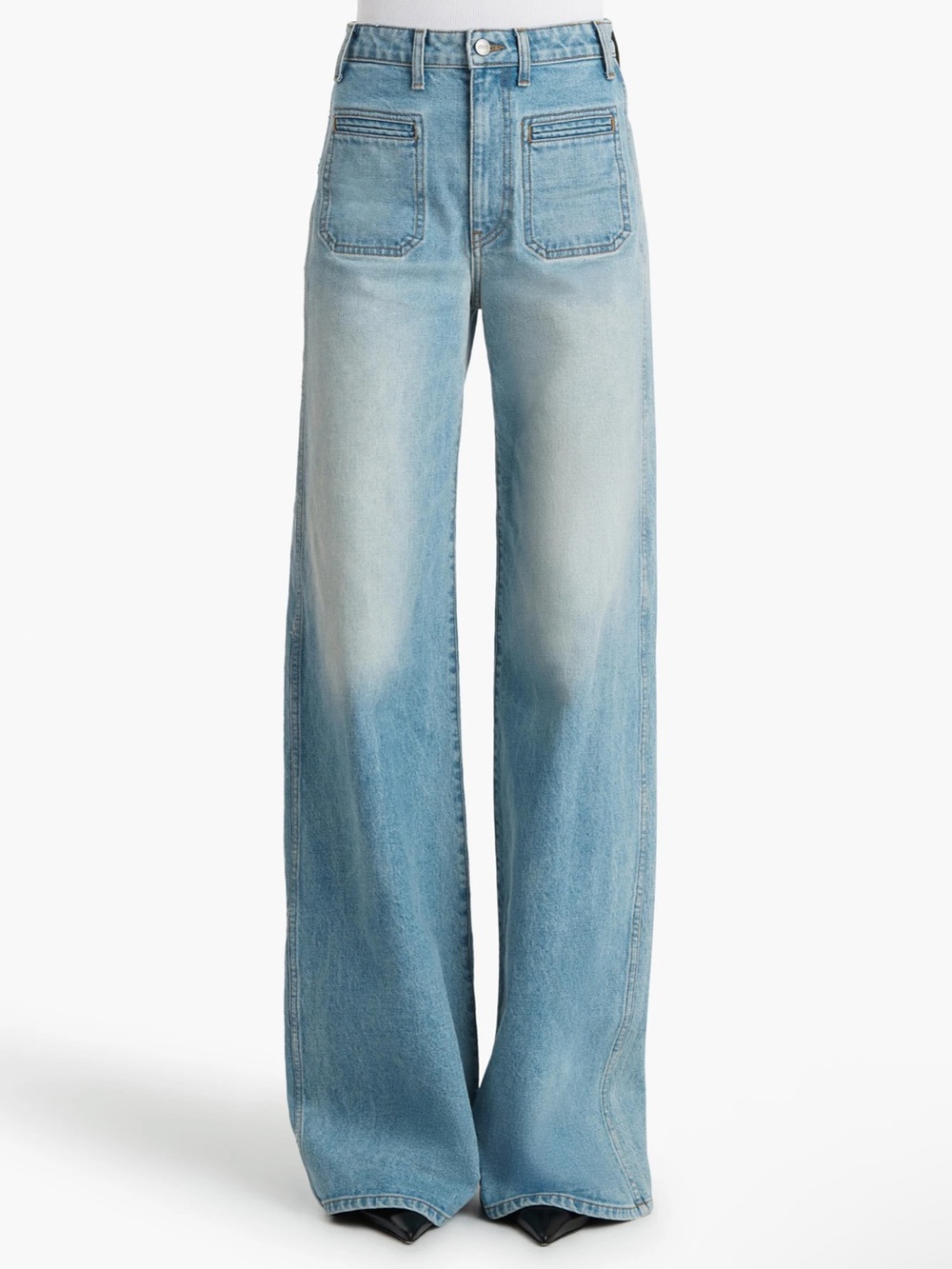 KHAITE Best-Selling High-Waist Wide Leg Delmonico Jeans in Bomont 26 NWT $720!! - Picture 7 of 10